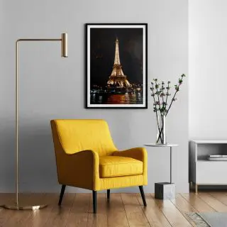 Cuadros con fotografías la torre Eiffel en París, Francia.