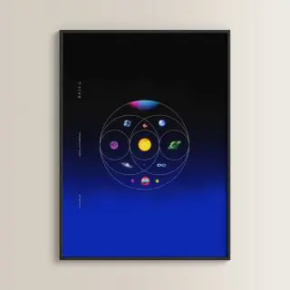Cuadro con la portada de Coldplay "Music of the Spheres"