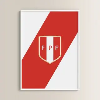 Cuadro decorativo con el escudo de la Federación Peruana de Fútbol FPF