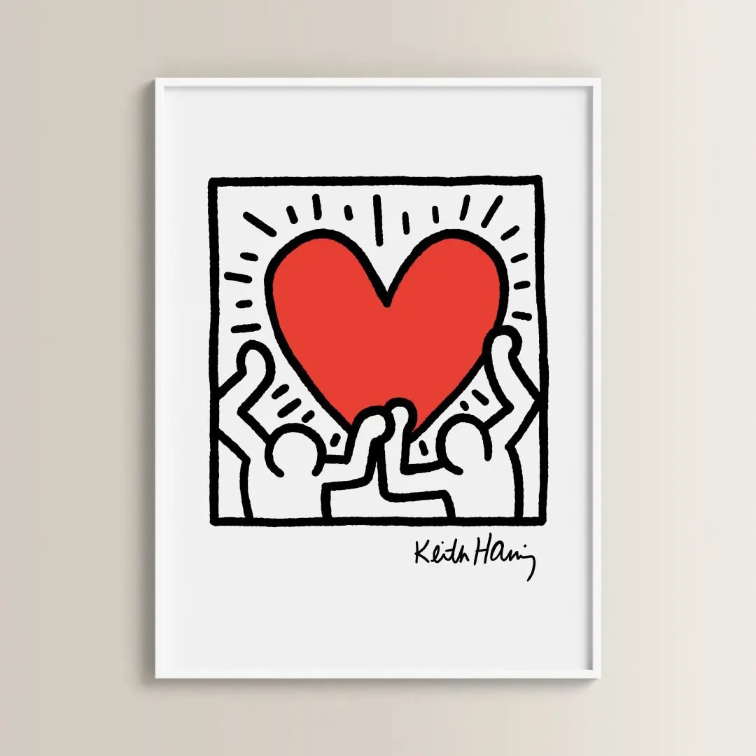 Cuadro con ilustración de Keith Haring