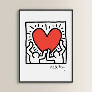 Cuadro con ilustración de Keith Haring