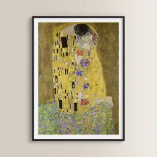 Cuadro con obra de arte: "El Beso" de Gustav Klimt