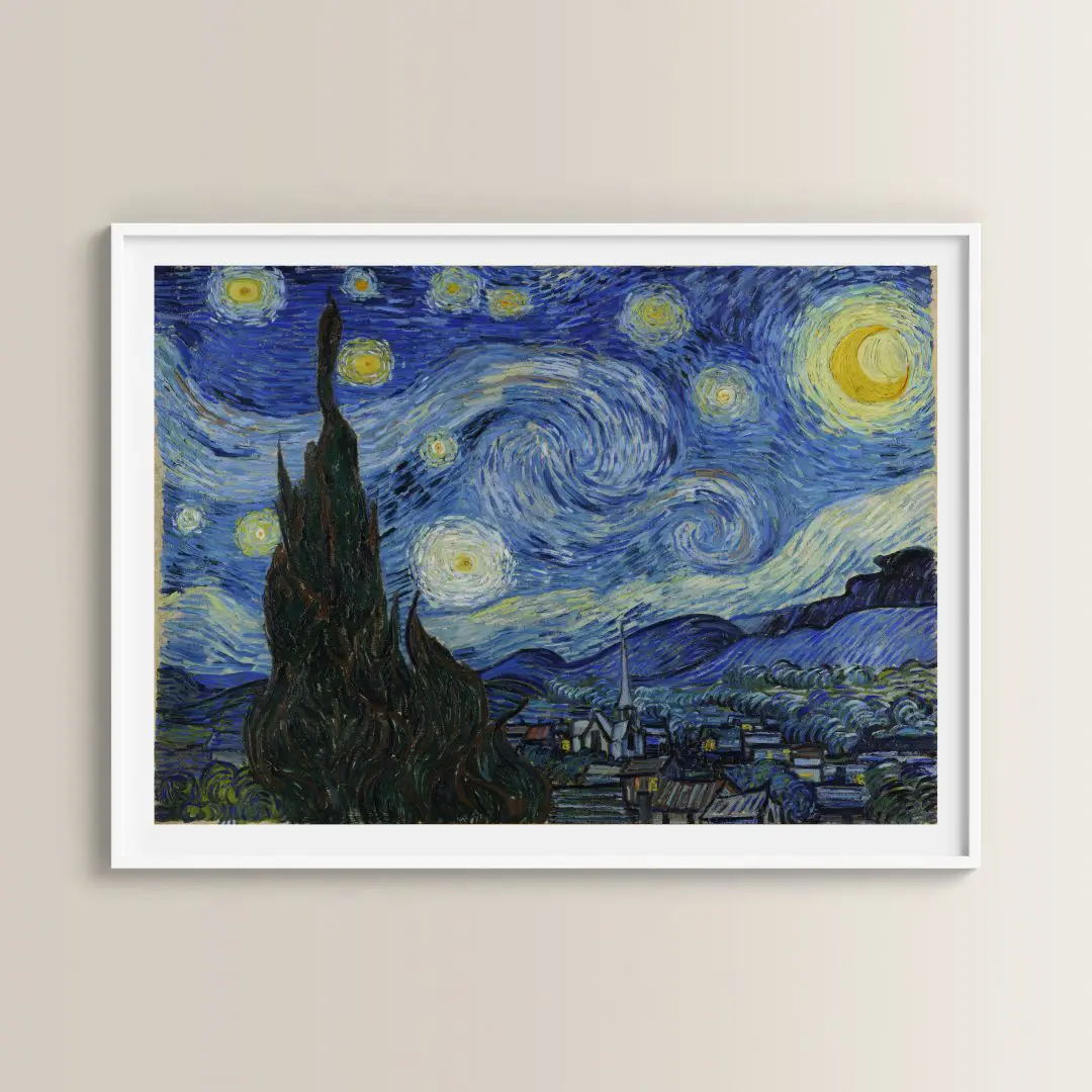 Pintura De Noche Estrellada Estrellada