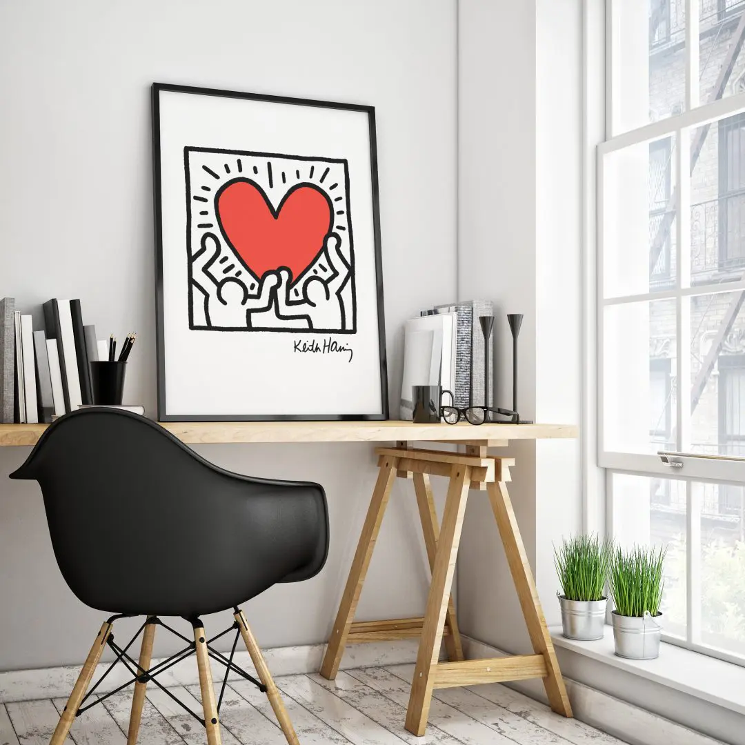 Cuadro con ilustración de Keith Haring