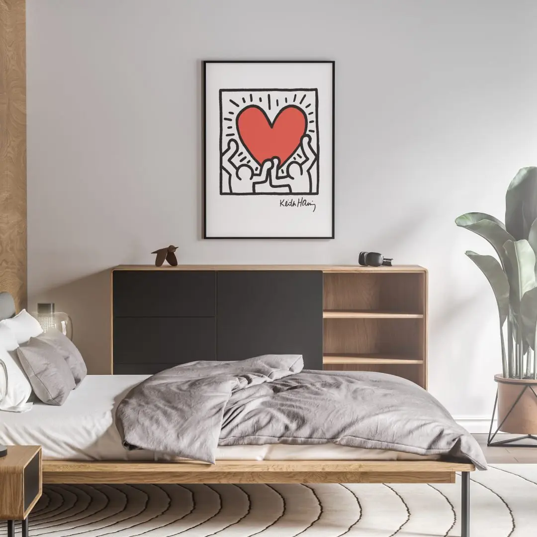 Cuadro con ilustración de Keith Haring