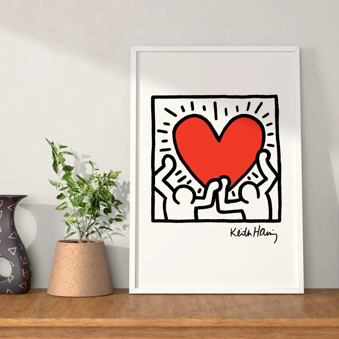 Cuadro con ilustración de Keith Haring