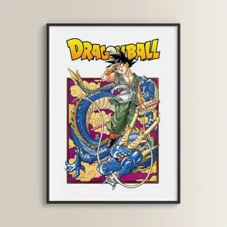 Cuadros de Dragon Ball Z (Gokú con Shen Long) de Akira Toriyama
