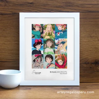 Cuadro decorativo con personajes de Studio Ghibli en Lima, Perú | Envío GRATIS