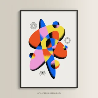 Cuadros abstractos minimalistas con ilustraciones geométricas en Lima, Perú | Envío GRATIS