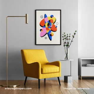 Cuadros abstractos minimalistas con ilustraciones geométricas en Lima, Perú | Envío GRATIS