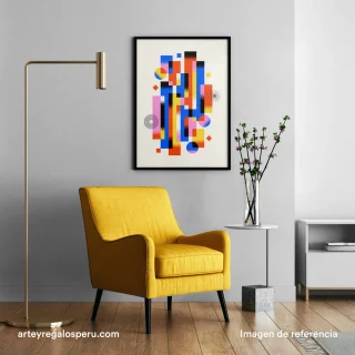 Cuadros abstractos minimalistas con ilustraciones geométricas en Lima, Perú | Envío GRATIS
