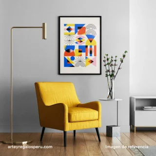 Cuadros abstractos minimalistas con ilustraciones geométricas en Lima, Perú | Envío GRATIS
