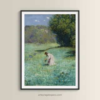 Cuadro con obra de arte de Hans Thoma, "Pradera en el bosque" en Lima, Perú | Envío GRATIS